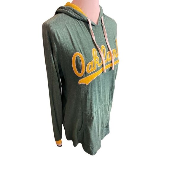 Oakland A’s Mitchell & Ness Cooperstown Collection Lightweight Hoodie Size Mediu - Picture 5 of 15